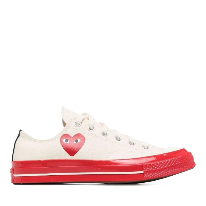 Comme des Garcons Low-Top-Sneaker Comme Des Garcons Play X Converse Chuck 70 Sneaker weiß