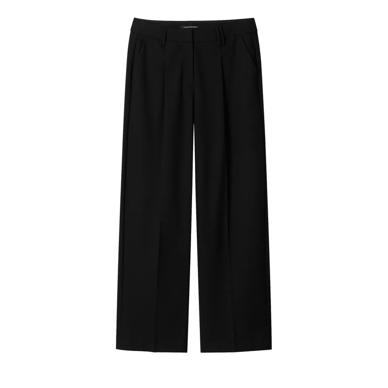 Luisa Cerano Stoffen broek Wideleg-Pants mit Bundfalten black