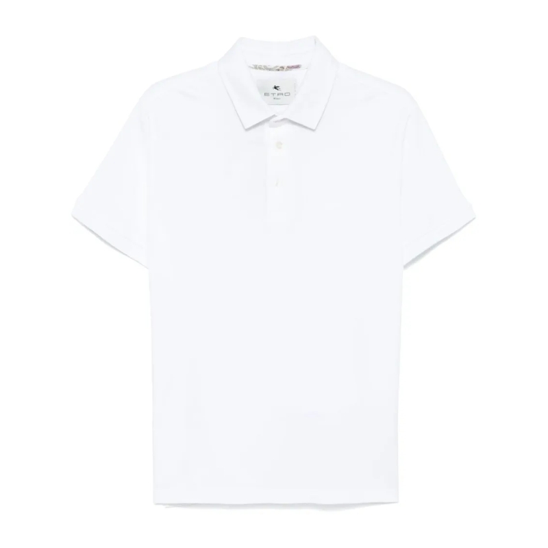 Etro Polo shirt Pegaso-Embroidered Polo Shirt White