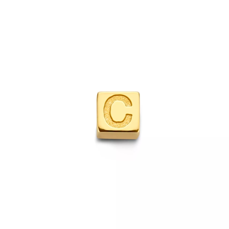 Isabel Bernard Hanger C Gold Le Carré Felie 14 Karat Cube Charm Gold