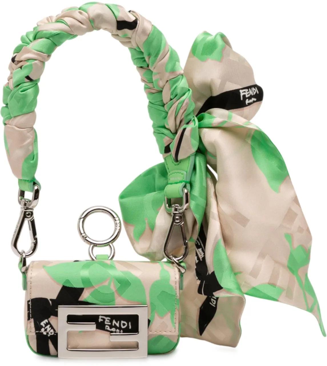 Fendi Hobo Bags - Nano Satin Charm Baguette - Gr. unisize - in Braun - für Damen