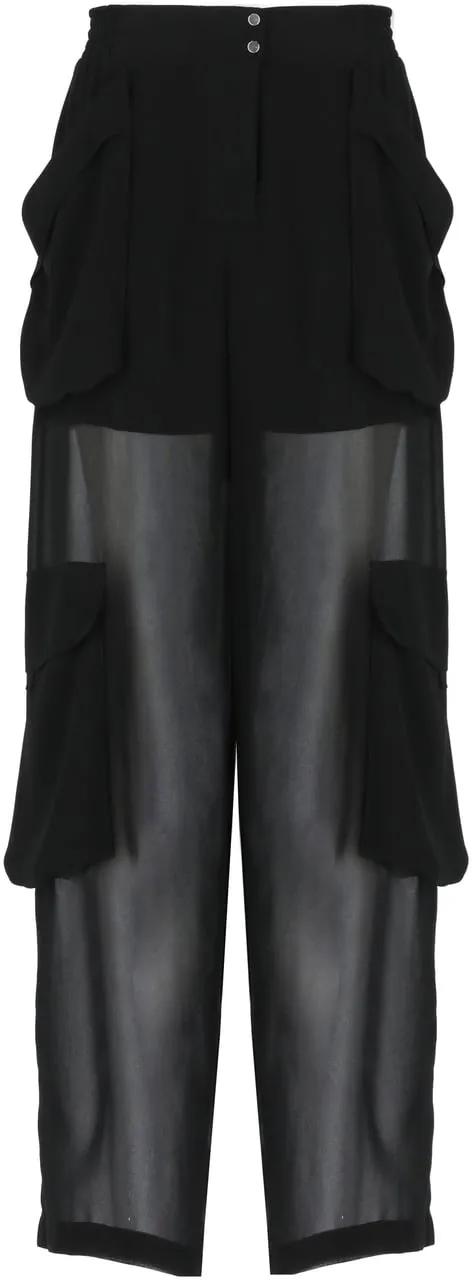 Thumbnail - Pinko - Crepe Cargo Pants - Größe 38 - schwarz