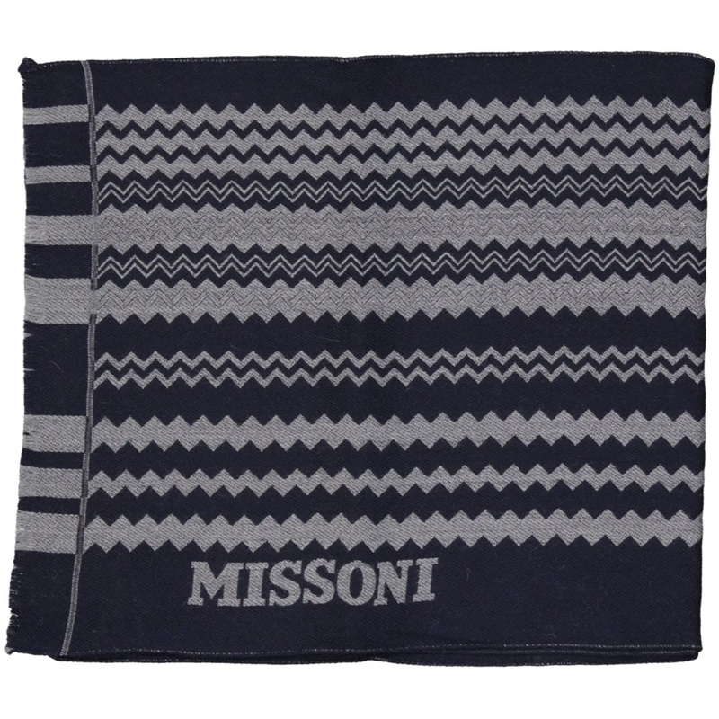 Missoni T-Shirt MISSONI Wool Scarf blau