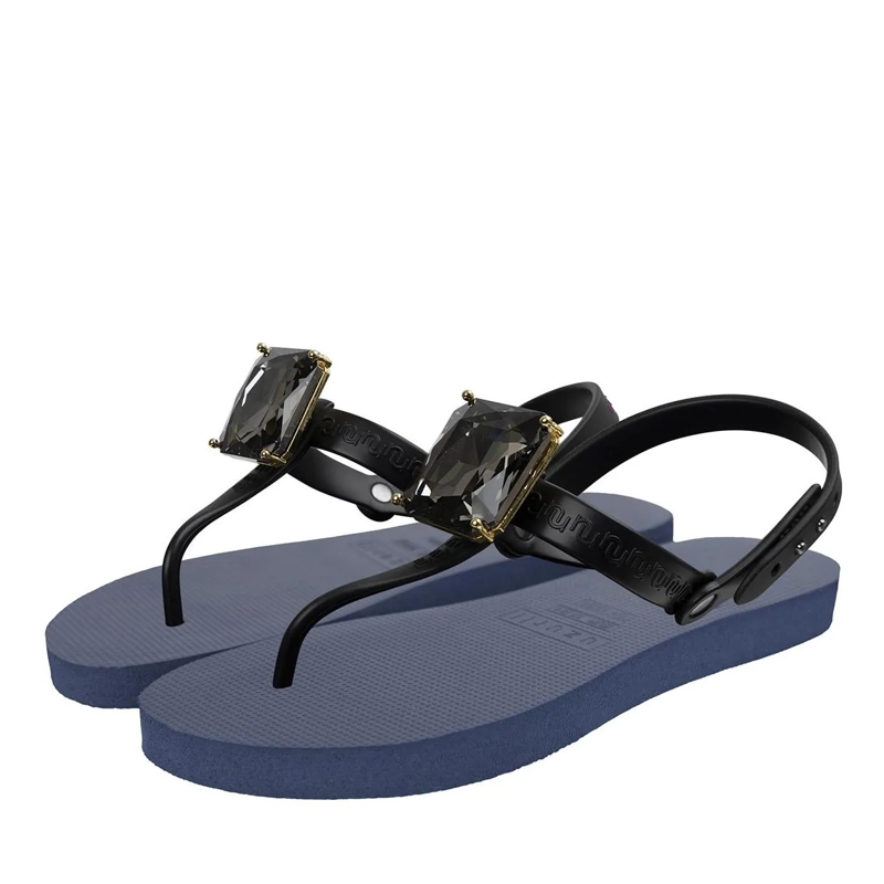 UZURII Flip Flops Zehentrenner Selena Diamond Silver marineblau(Image 2)