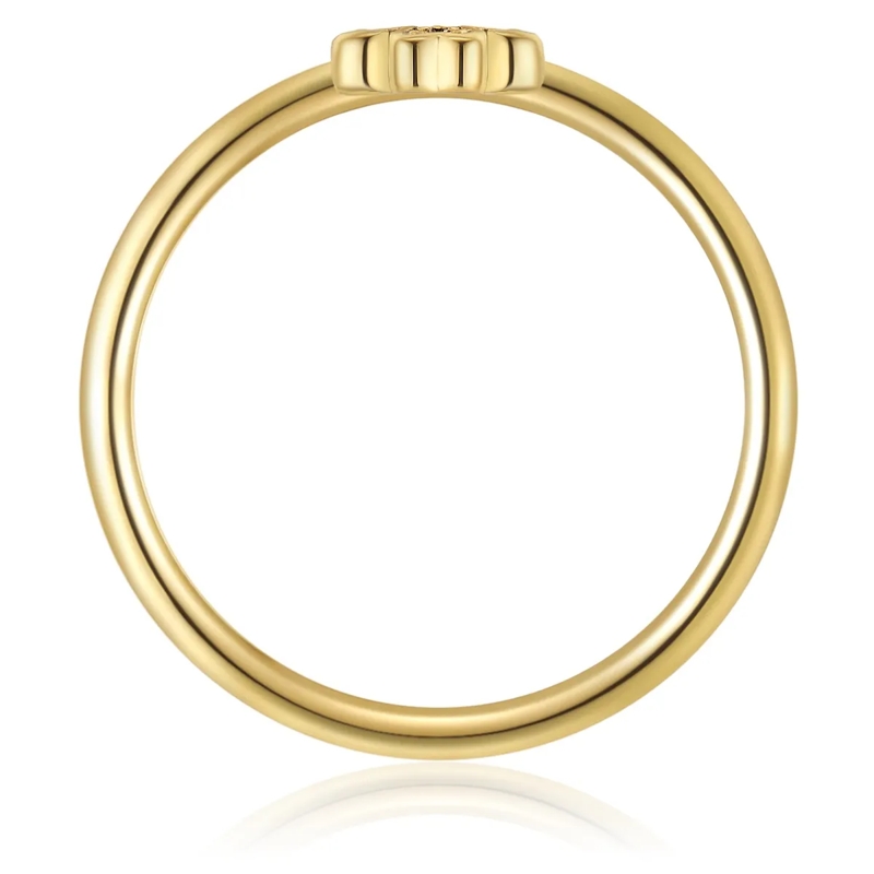 Glanzstücke München Ring Sterling Silber Ring Zirkonia Kleeblatt gold(Image 4)