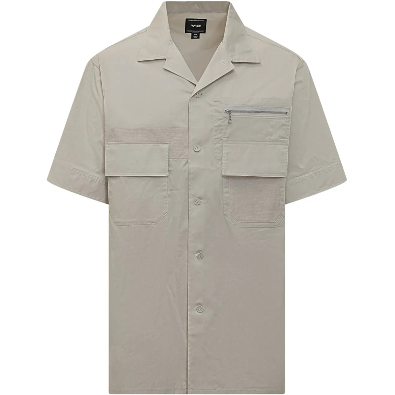 Y-3 Haut décontracté Camicia Ut a Maniche Corte con Tasche taupe