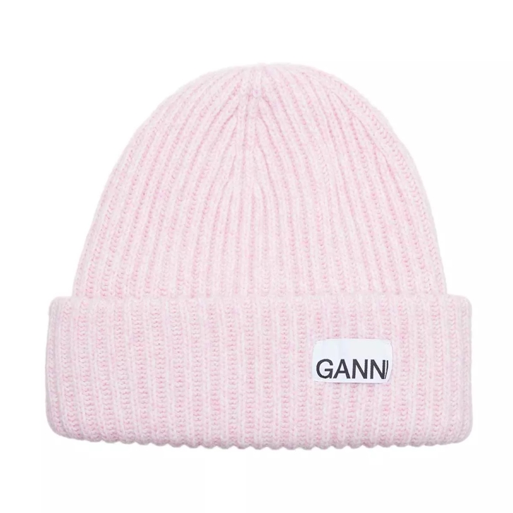 cappello soft wool donna rosa in lana - GANNI - d — 2