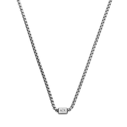 Armani Exchange Armani Exchange Stainless Steel Chain Necklace Silver Collana media