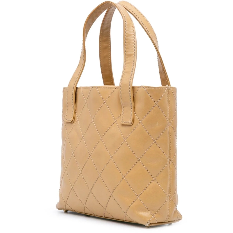 Chanel Tote CC Wild Stitch Calfskin Handbag braun