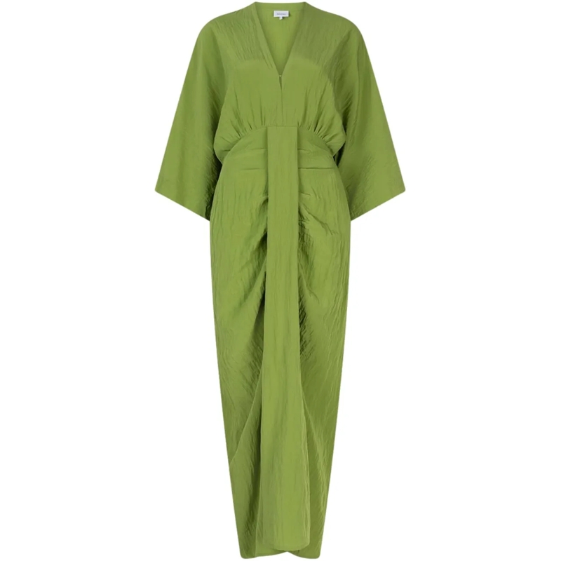 DANTE6 Midikleid Dante 6 Bradshaw Pleated Long Dress Jurken Groen 2 grün
