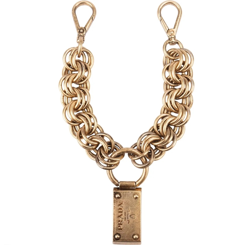 Prada Mittellange Halskette Prada Golden Antique Pendant gold