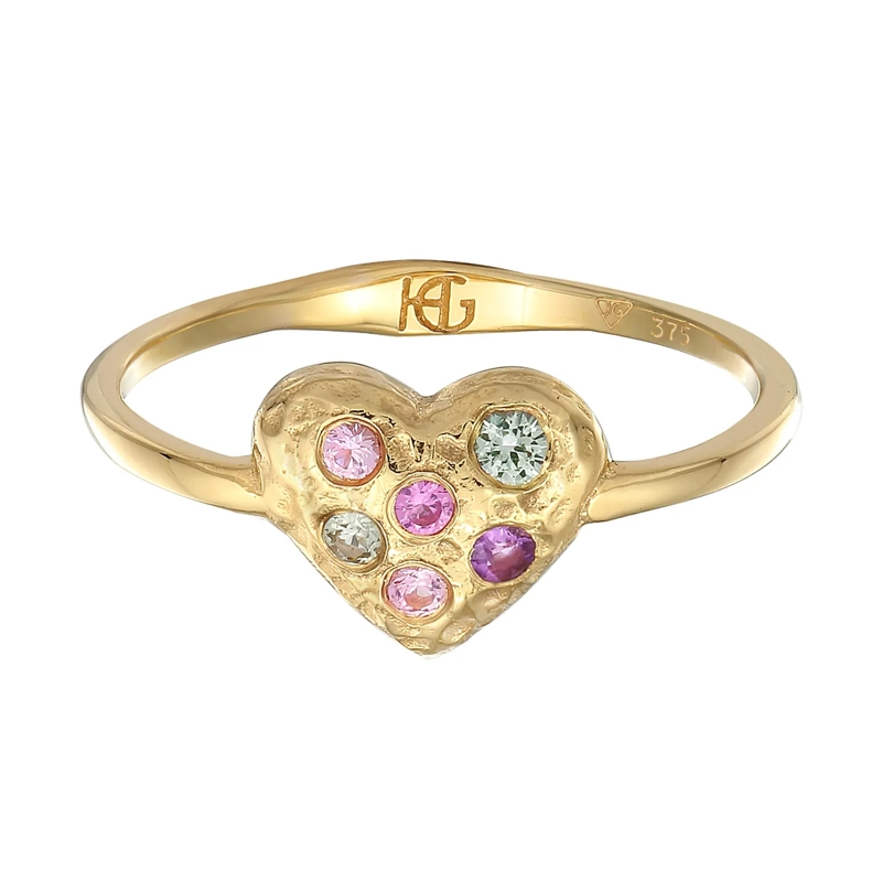 Haze & Glory Ring Ring Heart Turmalin Saphire Alexandrit 375 Gelbgol gold(Image 2)