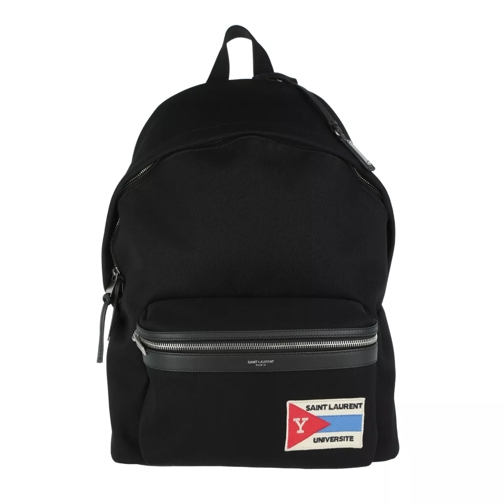Saint Laurent University Patch Backpack Black Backpack