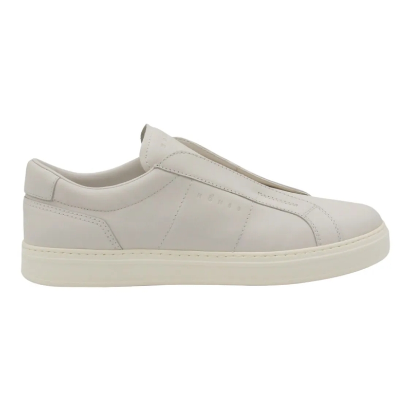 Hogan Low-Top-Sneaker Smooth Leather Slip-On Sneakers With Textured Sole Grey
