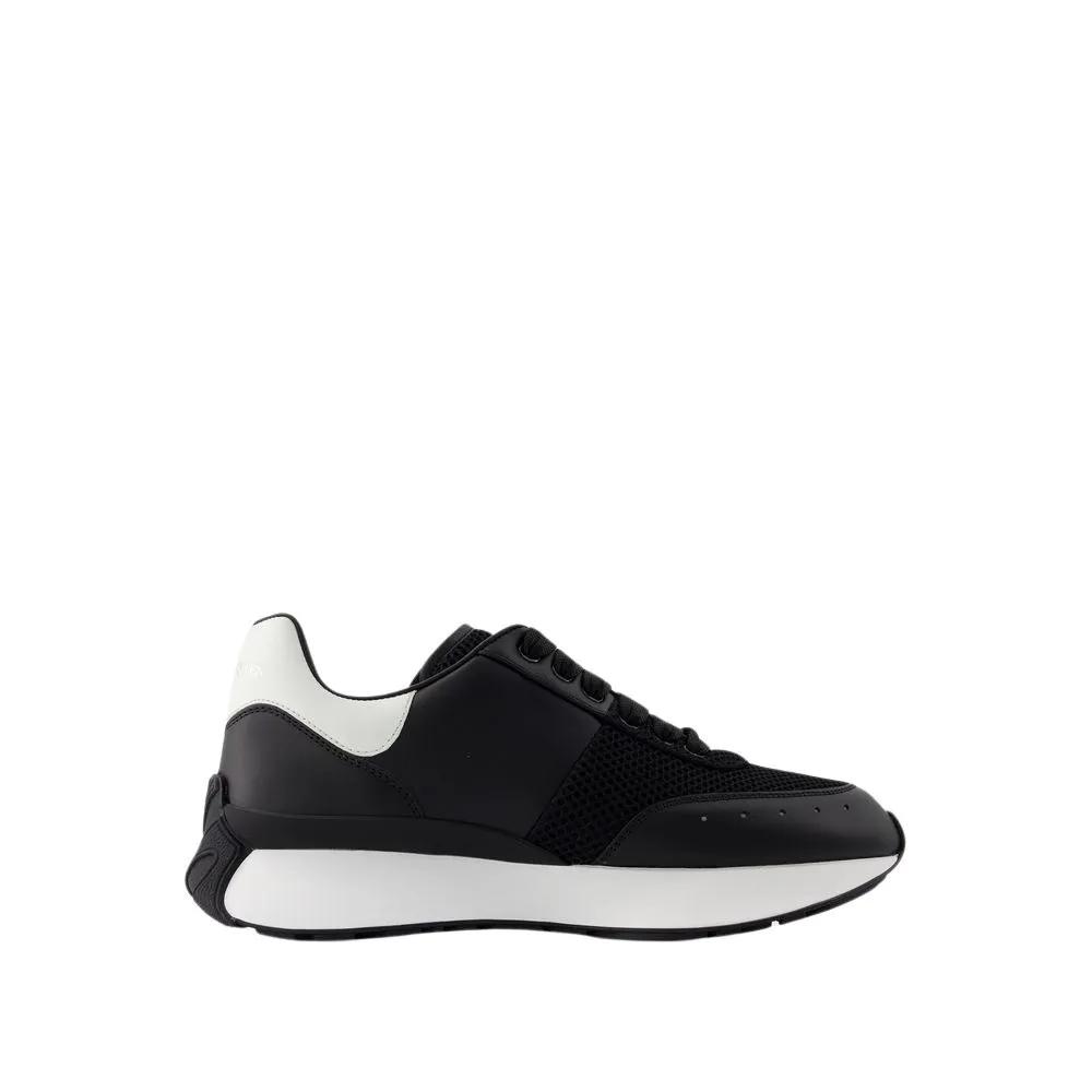 Alexander McQueen Low-Top Sneaker - Sprint Runner Sneakers - Leather - Black - Gr. 39 (EU) - in Schwarz - für Damen