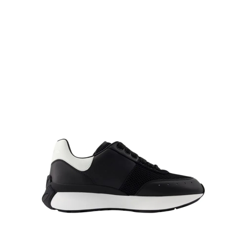 Alexander McQueen Sprint Runner Sneakers - Leather - Black Black Low-Top Sneaker