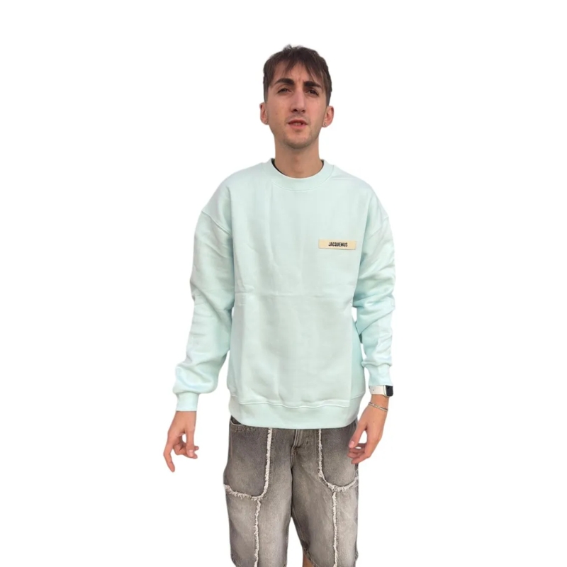 Jacquemus  Organic Cotton Fleece Sweatshirt With Gros-Grain L White