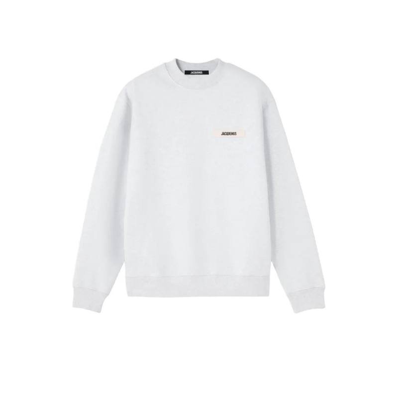 Jacquemus  Soft-Cut Sweatshirt With Gros-Grain Logo Detail White