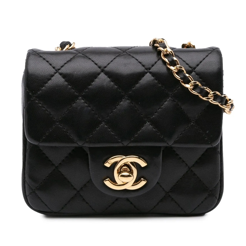 Chanel Fourre-tout Micro Quilted Lambskin Single Flap schwarz