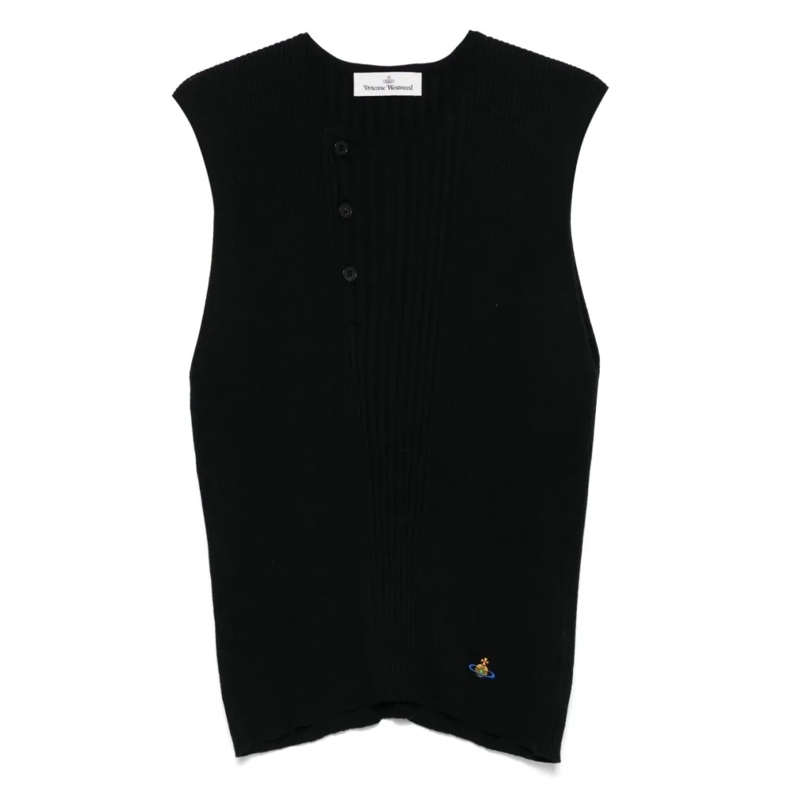 Vivienne Westwood  Ribbed Sleeveless Sweatshirt Black