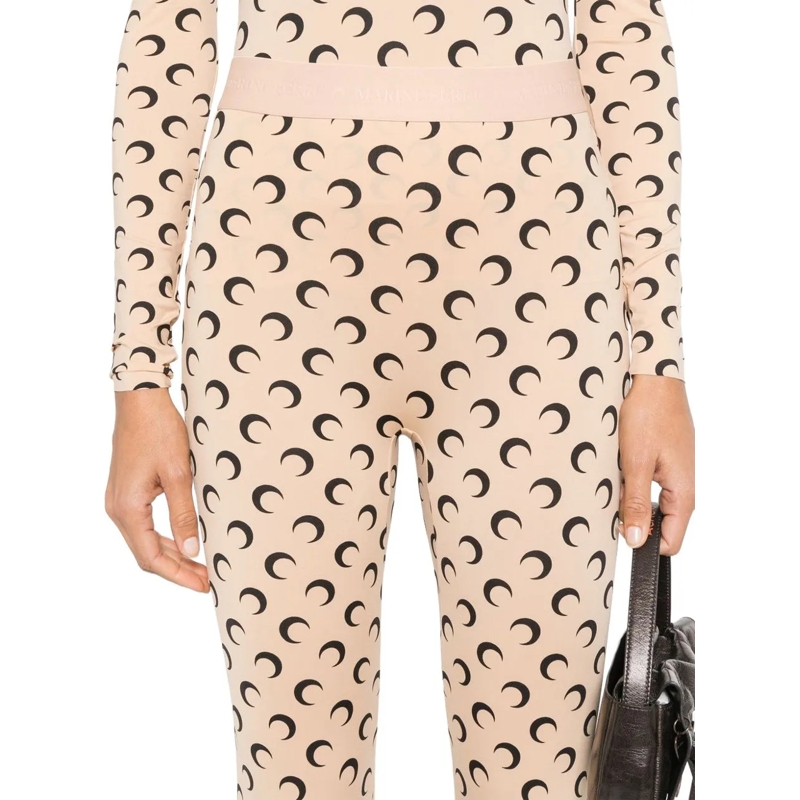 Marine Serre Leggings Trousers Beige beige(Image 3)
