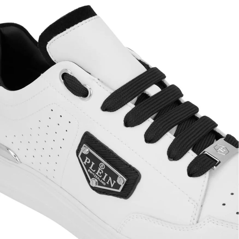 Philipp Plein Low-Top-Sneaker Lo-Top Turnschuhe weiss