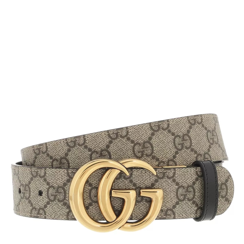 Gucci Wendegürtel Wendbarer GG Marmont Gürtel Beige/Schwarz