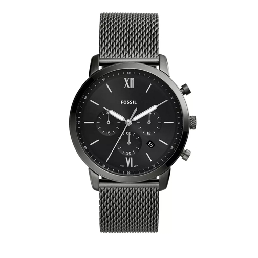 Fossil Neutra Chronograph Stainless Steel Mesh Watch Silver Chronograph