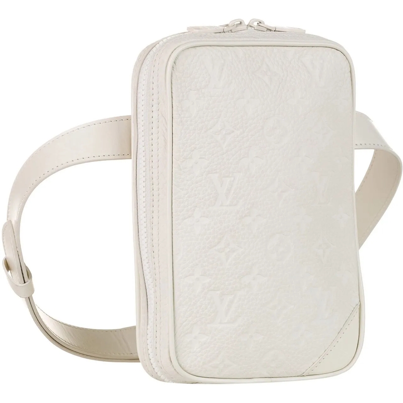 Louis Vuitton Schultertasche Monogram Taurillon Utility Side weiß (Image 3)