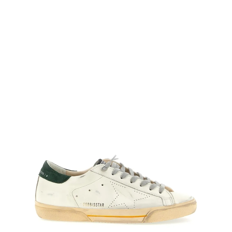 Golden Goose Lage-top sneaker Heren Super-Star Sneaker Wit/Groen Weiß