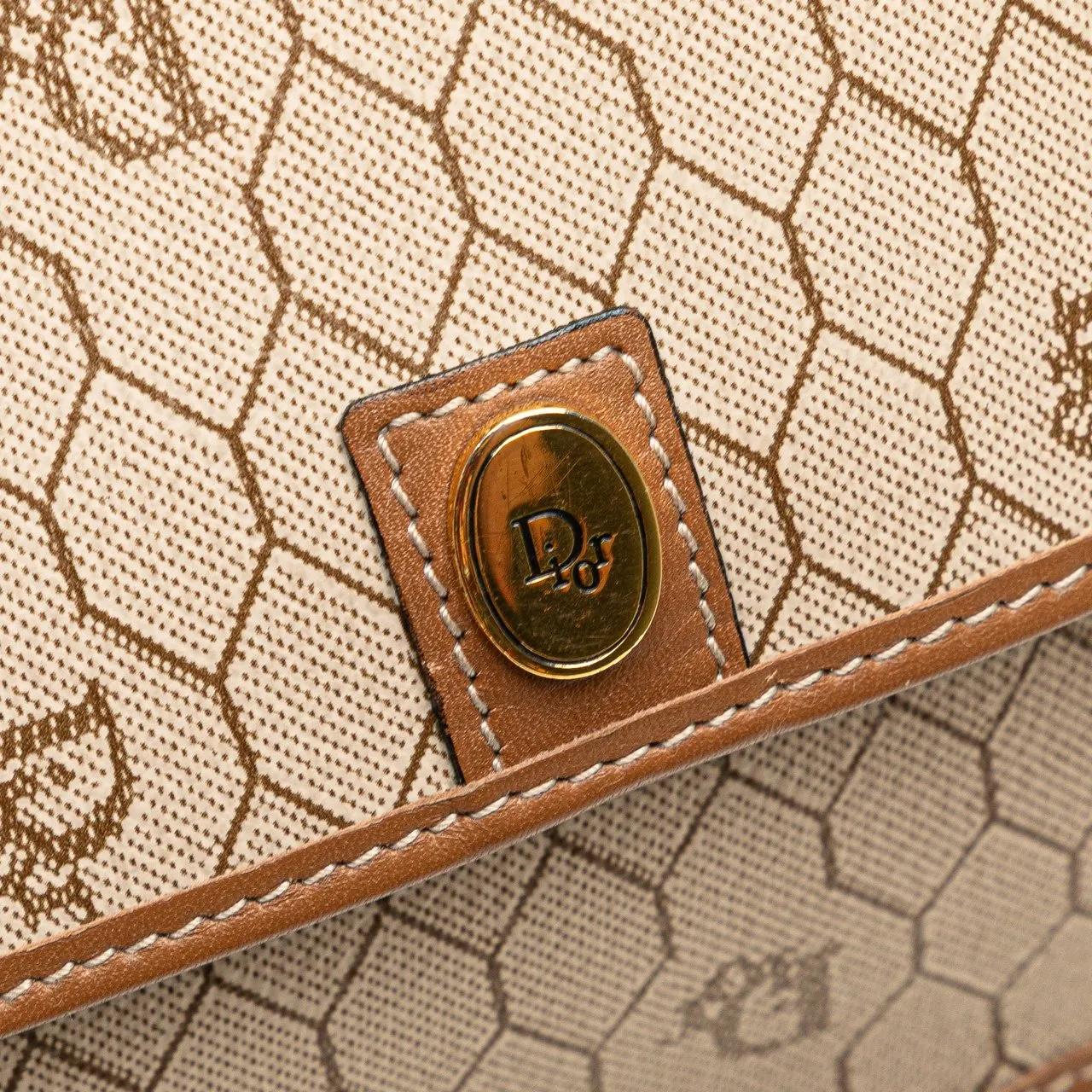 Thumbnail - Christian Dior Hobo Bags - Honeycomb Coated Canvas Chain Crossbody - Gr. unisize - in Braun - für Damen