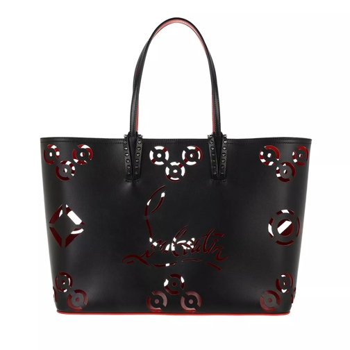 Christian Louboutin Cabata Perfore Tote Bag Leather Black/Red Tote