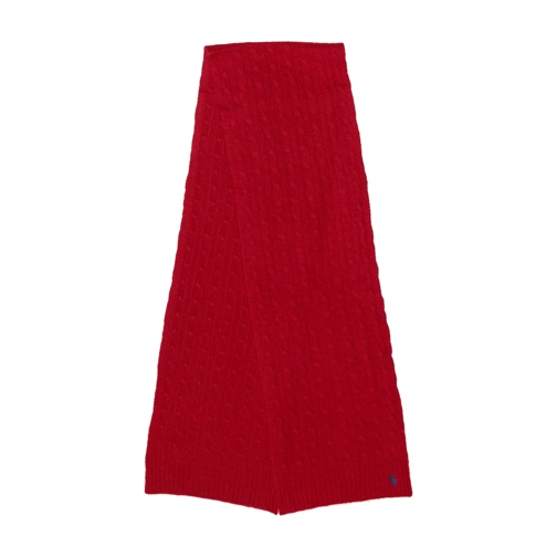 Polo Ralph Lauren Clc Cbl Cuff Scarf New Red Sciarpa di lana