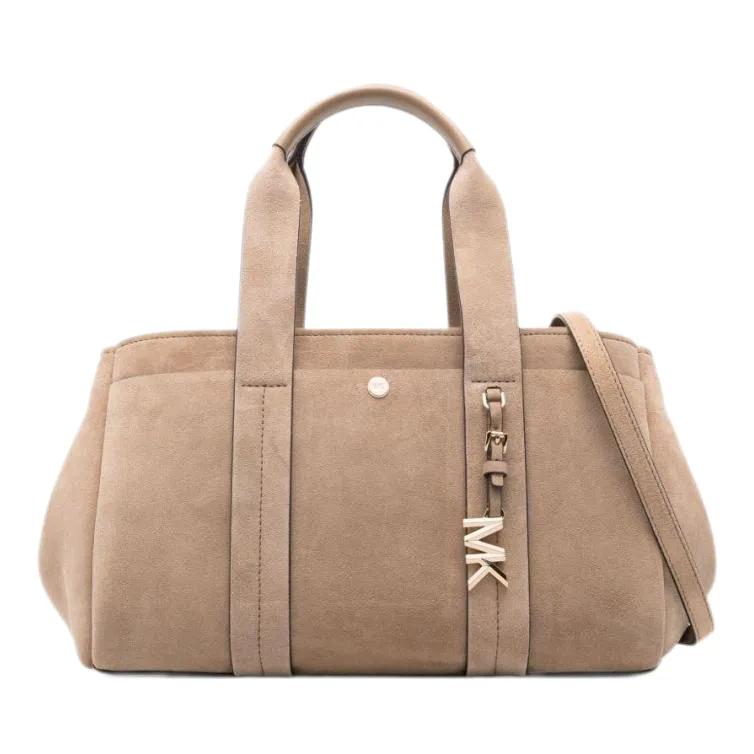 Michael Kors Handtas Leer Beige Ew Satchel