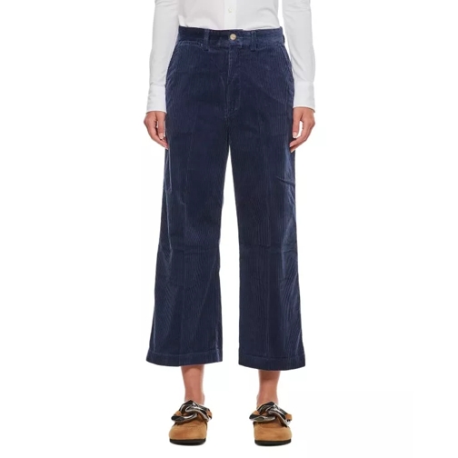 Polo Ralph Lauren Wide Leg Chino Cropped Pants Blue 