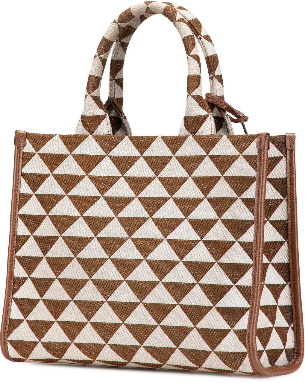 Thumbnail - Prada Hobo Bags - Small Canvas Symbole Triangolo Satchel - Gr. unisize - in Braun - für Damen