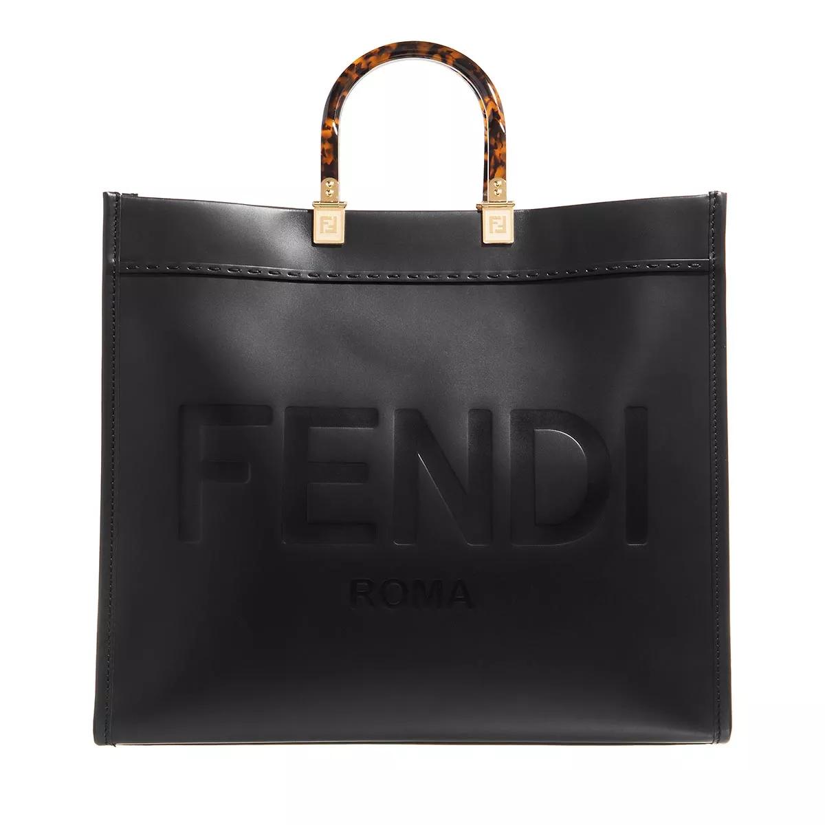fendi-sunshine-logo-shopping-bag-leather-black-sporta