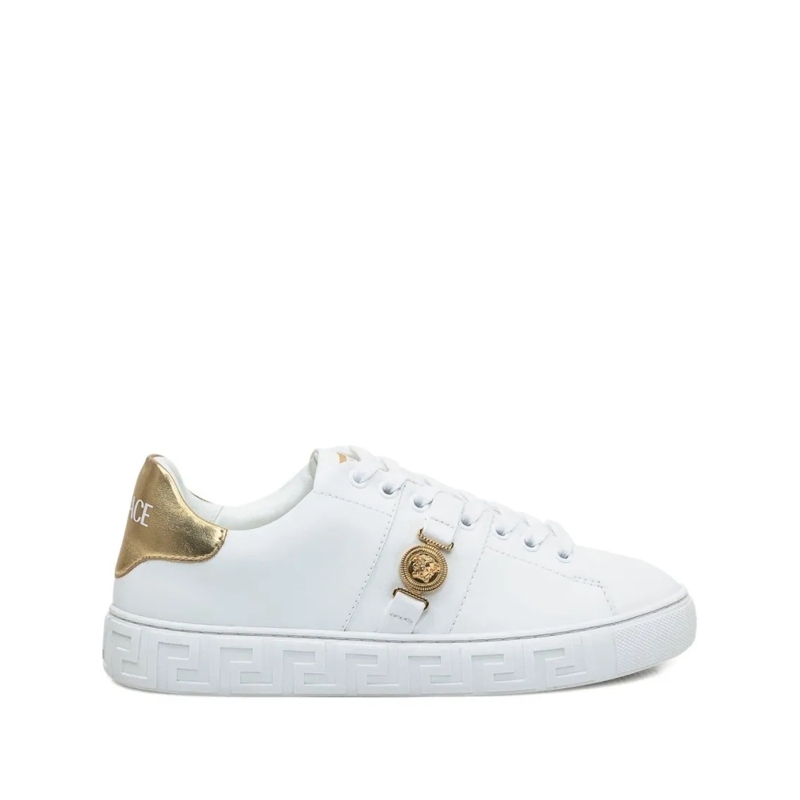 Versace Sneaker basse White Leather Sneakers White