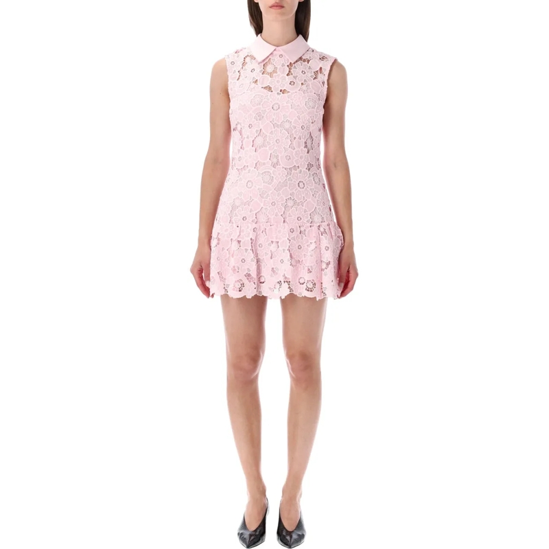 Self Portrait Minikleid Lace Mini Dress Rosa rose
