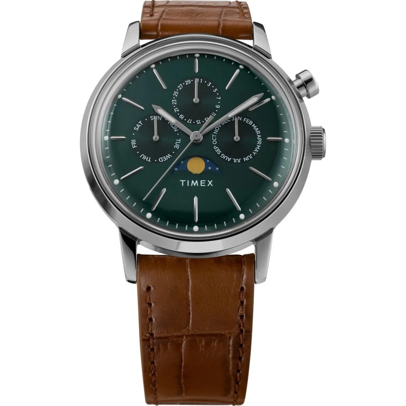 Timex Quarzuhr Quarz-Analoguhr Marlin® Moon Phase braun(Image 6)