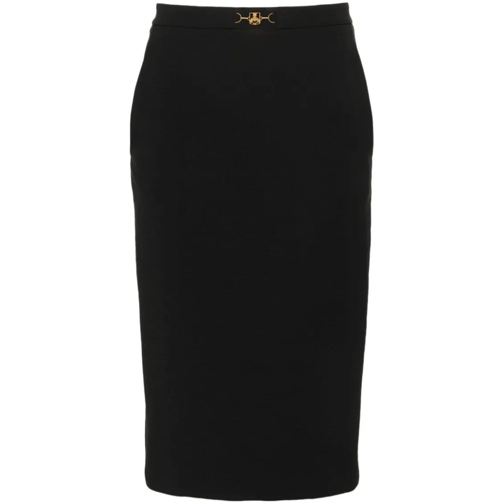 Elisabetta Franchi Midi-Röcke Sheat Skirt Black