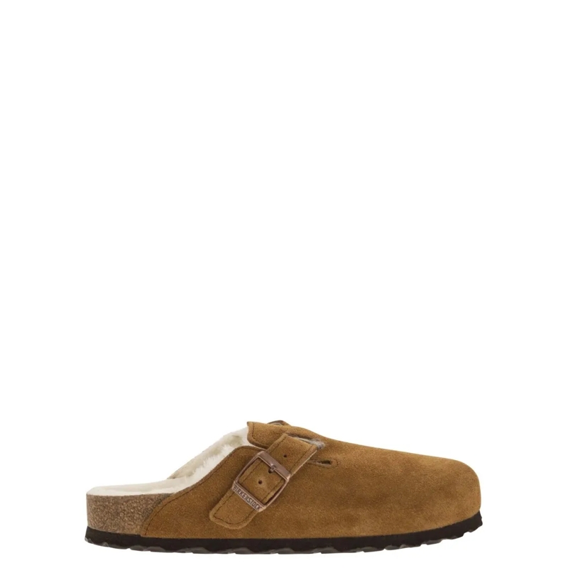 Birkenstock Loafer Boston - Sabot With Fur Lining Brown