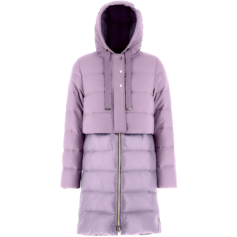 Herno T-Shirt HERNO Wool Down Coat lila
