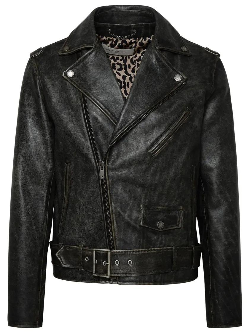 Golden Goose - Leather Biker Jacket - Größe 50 - schwarz