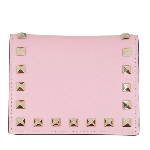 Valentino Garavani Small Continental Wallet Leather Rose Quartz Bi-Fold Portemonnee