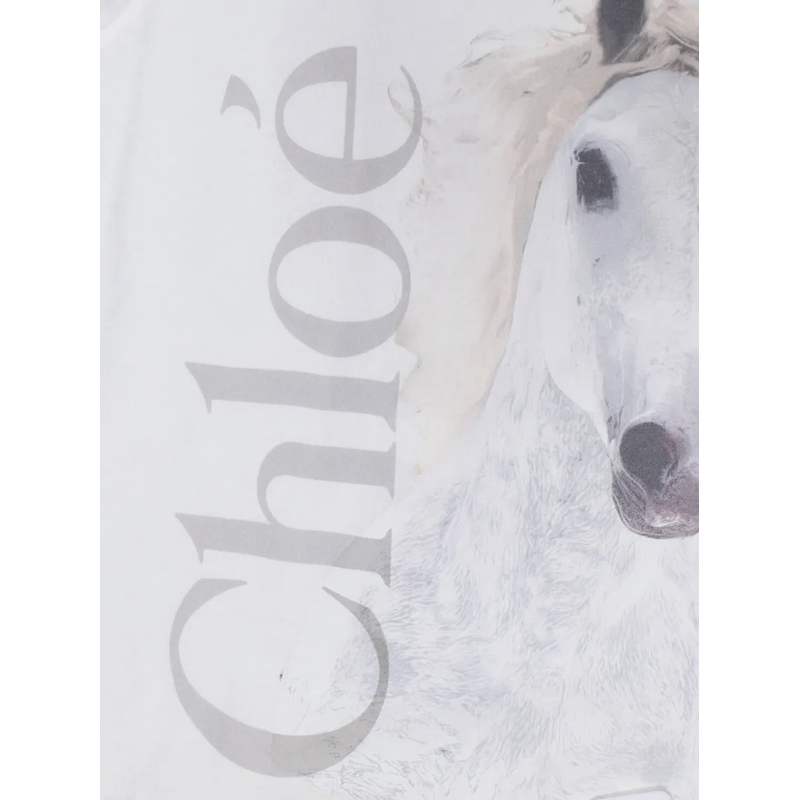 Chloé T-Shirt Timeless White T-Shirt With Clean Design White(Image 3)