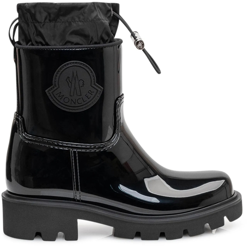 Moncler Stiefel Stivale da Pioggia Kickstream con Suola Carrarmato schwarz