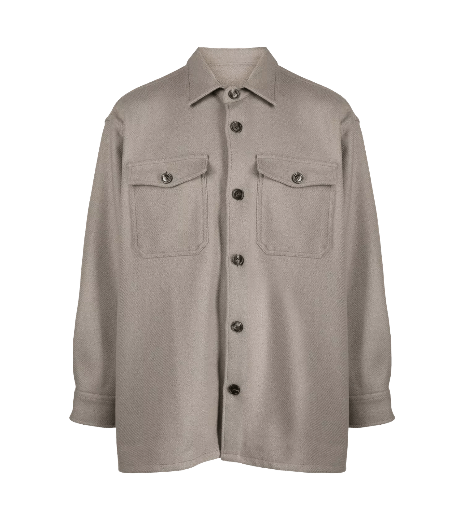 AMI Paris - Lockere Hemdjacke - Größe M - taupe