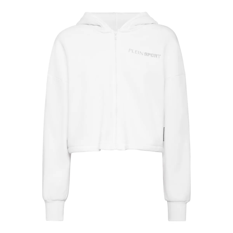Plein Sport Daunenjacke Sweatjacke Mit Kapuze Scratch weiss