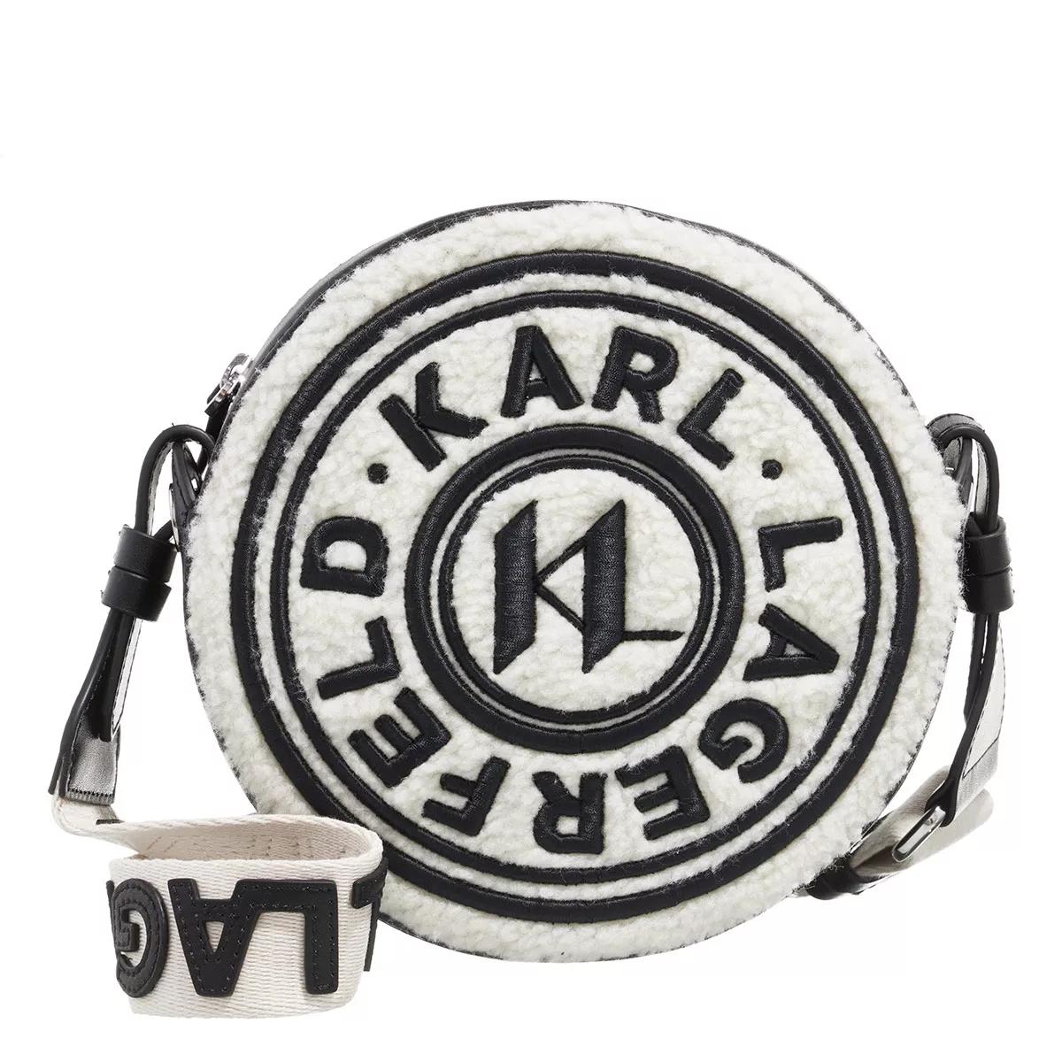 Karl Lagerfeld Crossbody Bags - K/Circle Round Cb Shearling - Gr. unisize - in Schwarz - für Damen